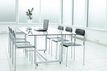 Fototapeta premium The office of the head of a large company. Management meeting room. Coworking