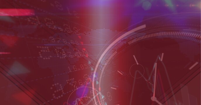 Composition of scope scanning, financial data processing over stock exchange readings - Powered by Adobe