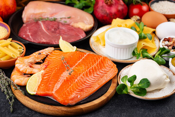 Mediterranean diet. Healthy balanced food