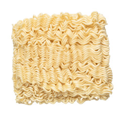 Instant pasta isolated on white.Pasta made from wheat.