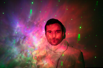 Mann im Universum