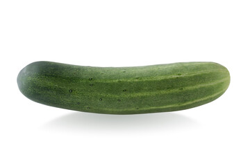 ripe cucumber isolated on a white background..