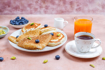 Carbohydrate breakfast,pancakes,crepes,wafers.