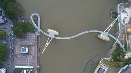Kuching, Sarawak Malaysia - May 14 2021: The buildings, landmarks and scenery of Kuching city,...