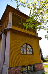 The belfry was built in the seventies of the 20th century at the Catholic Church of the Exaltation of the Holy Cross in the town of Platerów in Mazovia, Poland.