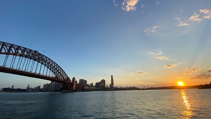 Obraz premium city harbour bridge