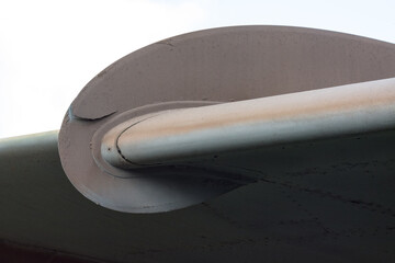 airplane wing part close up, classic design