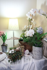 flowers on the table