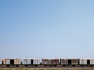 Obraz premium abandoned cargo train