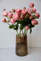 bouquet of roses in a vase