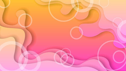 Abstract Colorful Gradient Background With Color Geometric Figures Different Shapes And White Line Vector Design Style