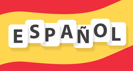 learning espanol (spanish) language concept- vector illustration © chrupka