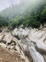 White stones in the mountains