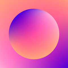 Aesthetic Sphere Liquid Colorful Round Shape Gradient for Creative Futuristic Abstract Design with Minimal Bright Neon Graphic Style. Vibrant Concept Digital Art.