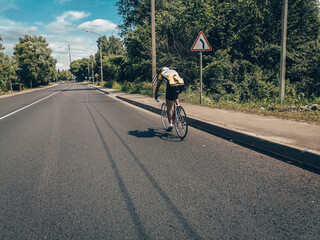 cyclist on a road