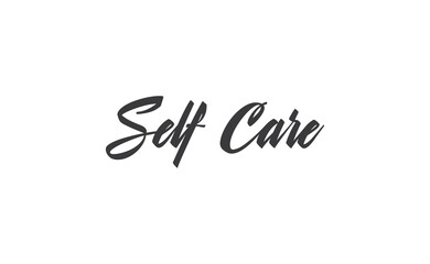 Fototapeta na wymiar Self care lettering quote. Love yourself quote. Modern calligraphy text of taking care of yourself. Design print for t shirt, greeting card or banner. Vector illustration.
