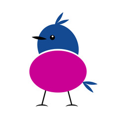 Bird icon design. Logo cute birdie concept. Vector illustration EPS10