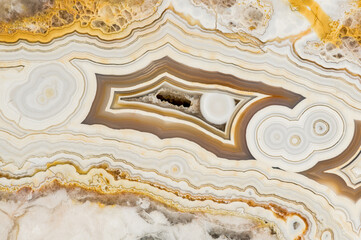Macro texture photography of the colors and patterns in a Lace agate from Mexico