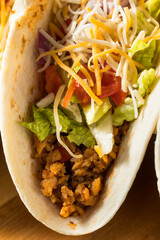 Homemade American Soft Shell Beef Tacos