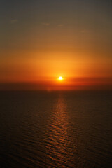 Sunset over the sea. Beautiful natural landscape