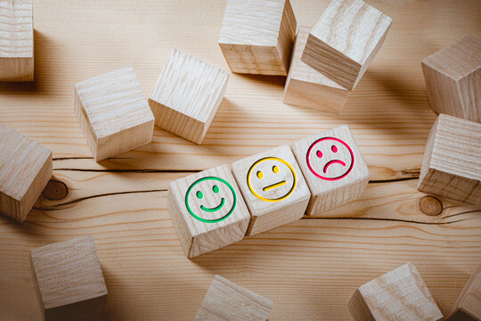 cubi di legno SMILE icone colorate