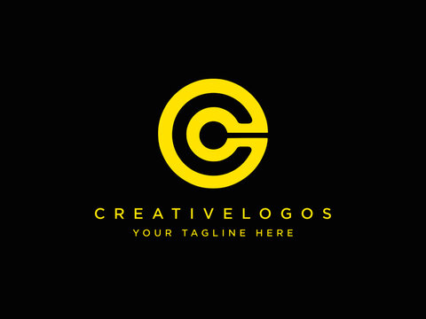 Creative CC Letter Logo Design, Alphabet CC Logo Design Vector, Initials Letter CC Logo Template