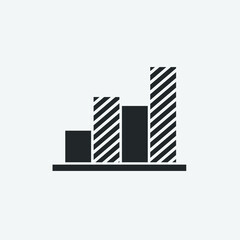 Fototapeta premium Histogram vector icon illustration sign