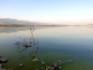 Evening over lake Rawal