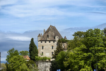 Fototapeta na wymiar detail of the castle of Yvoire, France