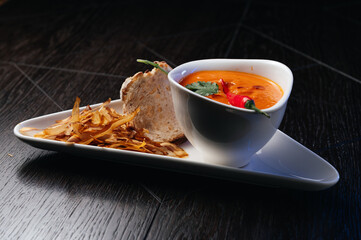 Tomato soup with chili pepper