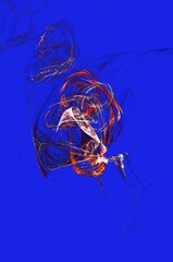 blue background abstract fractal illustration design graphic