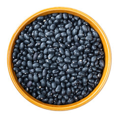 black mexican beans in round bowl cutout