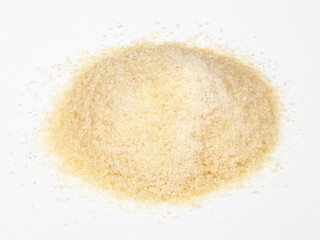 handful of crystalline beef gelatine on white