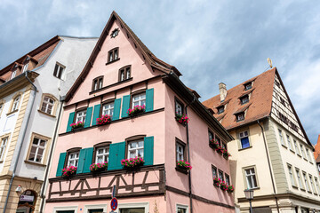 Fototapeta na wymiar Colorful houses in Bamberg