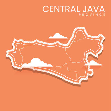 Modern, simple, unique Central Java map, Design easy to use.