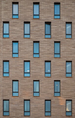 Building facade with repeating windows