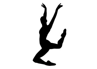Elegant modern dancer silhouette