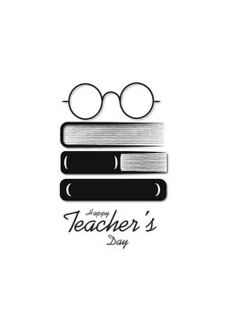 Feliz Dia Del Maestro. Profesor. Educador. Logo. Dibujo. Icono.