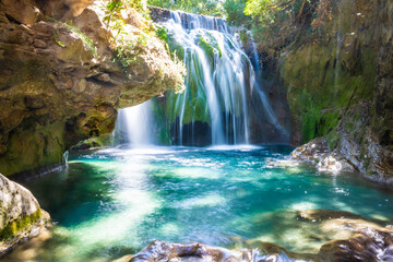 Waterfall of Akchour, Talassemtane National Park, Morocco