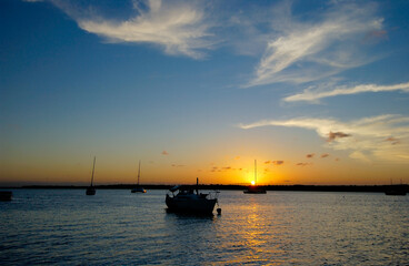 Sunset at the famous Jacare Beach, Cabedelo, near Joao Pessoa, Paraiba, Brazil on April 04, 2001.