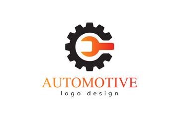 Fototapeta premium gear logo template. mechanic logo. simple and modern style logo. gear and mechanic illustration vector