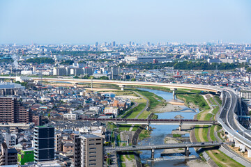 [大阪府]晴天の池田市五月山秀望台からの景色