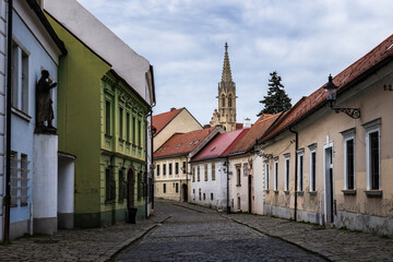 Fototapeta na wymiar Old historical street in Bratislava, Slovakia