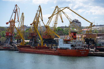 cranes in port