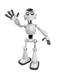 nice robot saying hello