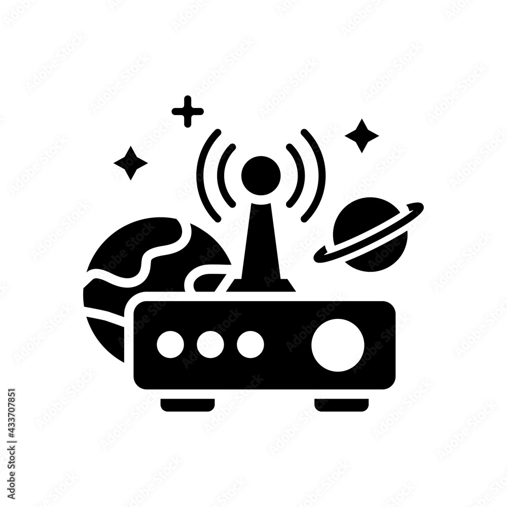 Poster signal hub vector solid icon. eps 10 file