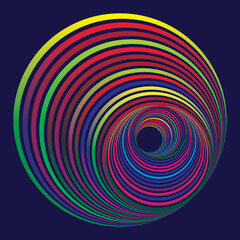 Abstract Spiral Colorful Design Element