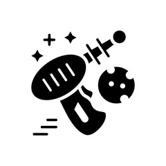 Blaster Vector Solid Icon. EPS 10 FIle