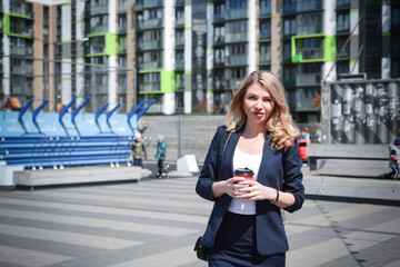 Business woman with a cup of coffee