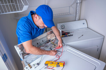 Appliance repair service on a top load washing machine